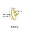 Novo Anel de Luz Dourado com Areia do Vietnã Anel de Laço Escama de Peixe de Luxo Design de Nicho Feminino Senso de Design Sem Descoloração a Longo Prazo Primeira Joia
