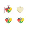 Pendente de Quebra-Cabeça Criativo Colorido de Liga Metálica com Gotejamento de Óleo Cartoon Pingente Decorativo DIY para Pulseira Chaveiro Colar W512