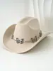 Acessórios de Corrente de Metal Borboleta Turquesa Transfronteiriços Chapéu de Copa Chapéu de Cowboy Chapéu de Feltro Estilo Étnico Joias Modernos e Versáteis