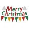 Conjunto de bandeirolas e guirlandas de glitter de Natal, decorações de festa e feriado, bandeiras para pendurar, faixas para pendurar, bandeiras triangulares e faixas
