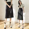 Falda Nueva de Lunares Primavera/Verano 2026, Falda de Longitud Media, Falda Bodycon, Falda Adelgazante de Cintura Alta para Viajar, Falda Lápiz