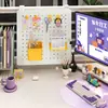 Panel de clavijas de escritorio tipo pantalla, estante colgante para escritorio de oficina, partición de accesorios sin taladro, estante de almacenamiento y organización para estación de trabajo