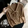 Tiro real Otoño/Invierno 2026 Suéter Engrosado de Punto de Lana Holgado Ropa de Punto Elegante con Línea Abrigo de Punto para Mujer