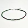 Collar de Piedra Natural de Venta Caliente Europea y Americana para Mujer 4mm Turmalina Colorida Collar Hecho a Mano con Cuentas Accesorios Transfronterizos para Mujer Verano