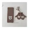 Versión Coreana 2025 del Nuevo Conjunto de Dos Piezas de Bufanda y Guantes de Oso para Niños, Invierno, Lindo, Estilo Ins, Traje de Oso Jacquard