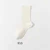 Meias 100% Algodão Puro para Mulheres, Meias de Cano Médio, Meias Finas de Algodão para o Verão, Sem Costura, Resistentes ao Odor, Absorventes de Suor, Meias para Gestantes, Meias Longas