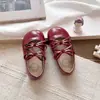 Zapatos Pequeños de Cuero con Doble Moño para Niñas 2026 Otoño Nuevo Estilo Coreano Zapatos Mocasines Suaves para Bebé Zapatos de Princesa para Niños Pequeños