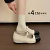 Zapatos Mary Jane negros para aumentar la altura estilo Chanel, zapatos de mujer, nuevos zapatos de otoño para ir al trabajo, zapatos de ballet de noche