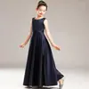 Vestido infantil Aliexpress de alta qualidade, modelo novo, para crianças maiores, ideal para apresentações de piano e violino em competições. Vestido de princesa.
