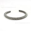 Pulsera de Moda de Marca Estilo Retro de Tres Hilos Trenzados para Hombres y Mujeres Pulsera Abierta para Pareja de Acero de Titanio Joyería de Estilo Europeo y Americano