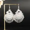Pendientes de Pavo Real para Minorías Étnicas, Regalos Retro de Plata Miao Estilo Étnico, Accesorios de Pendientes Vintage de Imitación Plata