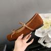 Zapatos Planos Estilo Ballet con Lazos, Zapatos de Mujer Mary Jane con Hebilla de Una Línea, Zapatos Planos 2024 Otoño con Tacón Interior Elevador