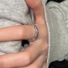 Anillo de circón con diamantes rotos y arcoíris para mujer, accesorio de dopamina, de lujo, ligero y elegante, con apertura para el dedo índice.