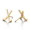 Pendientes Pendientes de patines mini pequeños europeos y americanos Pendientes de fútbol deportivos personalidad temperamento Pendientes de baloncesto de acero inoxidable