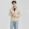 Chaqueta Casual Acolchada de Algodón para Hombre Otoño e Invierno 2025, Ligera y Cálida, Abrigo con Capucha y Cierre de Cremallera de Algodón y Seda