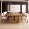 Mesa de Conferencias de Tablero Grande de Madera Maciza Escritorio de Oficina Mesa de Negociación Larga de Madera Maciza Combinación de Mesa y Sillas Banco de Trabajo Mesa de Conferencias Estilo Ejecutivo