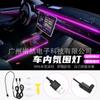 Luz de ambiente colorida para coche, luz fría, luz de ambiente de control central, modificación del panel de instrumentos USB, tira de luz LED universal DIY