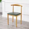 Silla de Comedor Hierro Forjado Respaldo de Cuerno Silla Moderna Simple Creativa Taburete Hogar Celebridad de Internet Ocio Café Restaurante Mesa y Sillas