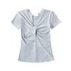 Pure Desire Design Camiseta de Manga Corta de Un Hombro Dos Formas para Mujer Verano 2024 Nuevo Top Sexy Ajustado