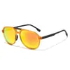 Óculos de Sol Aviador Clássico Retrô com Armação de PC, Lentes de PC com Revestimento de Filme Verdadeiro, Proteção UV400 e Hastes Horizontais
