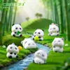 Pelúcia de Panda Fofo com Decorações DIY de Bambu Acessórios para Pendurar Carro Mesa Paisagem em Miniatura Pequenos Enfeites