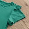 Ins verano nuevo traje de niña manga voladora cuello redondo manga corta camiseta + pantalones cortos a cuadros traje de dos piezas transfronterizo Pinduoduo