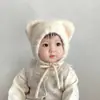 Gorro de Bebé Invierno Lana Lindo Estilo Coreano Súper Lindo Infantil Tejido Orejera Gorro Engrosado Cálido Cortavientos