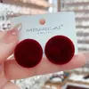 Pendientes de Felpa de Moda Estilo Coreano para Otoño e Invierno para Mujer Diseño de Nicho Pendientes Elegantes Populares con Pendiente de Plata Pendientes para Viajar