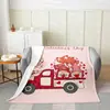 Manta del Día de San Valentín Manta de Franela Amor Decoración del Hogar Amor Romántico Adecuada para Pareja Árbol de Amor Cálido Manta de Cama