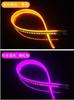 Venda por atacado carro LED ultra-fino luzes diurnas luzes de direção integradas duas cores luzes de guia de guia decoração modificado luzes streamer