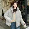 Abrigo de Algodón con Capucha para Mujer, Moda Versátil de Invierno 2026, Chaqueta Transfronteriza Cálida y Sencilla Estilo Coreano