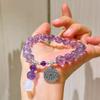 Colgante de Plata 925 Fantasma de Montaña Corte Diamante Amatista Natural Piedra Luna Pulsera Pulsera