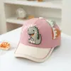Boné de Baseball de Dinossauro Super Fofo para Bebê Primavera e Verão, Chapéu de Sol Bordado da Moda, Boné de Baseball Fino para Meninos e Meninas