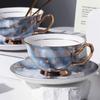 Juego de taza de café de estilo europeo para exportación, de porcelana china, con diseño de flores de la tarde británicas, de cerámica sencilla.