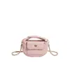 Bolso de Nicho Francés para Mujer 2025 Nuevo Color Puro Bolso Luna Bordado Acolchado Cadena de Hilo Bolso Cruzado para Mujer