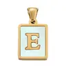 Colar Corrente Clavícula Feminino Europeu e Americano Simples de Aço Inoxidável Pingente Tridimensional de 26 Letras Artesanal DIY Joias Atacado