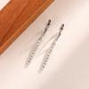 Pendientes Largos de Tira Completa con Diamantes, Elegante Estilo Socialité para Viajar, Fila de Aros de Diamante, Pendientes Geométricos de Zirconia Transfronterizos Europeos y Americanos para Mujer