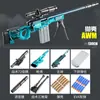 Pistola de brinquedo Jianfeng AWM de tamanho grande, lançadora de projéteis de espuma, modelo de rifle de precisão para meninos, para uso em combate.