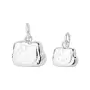 Prata Esterlina S925 Acabamento Fino Brilhante Sólido Pingente de Gatinho Hello Kitty Charm Acessórios para Pulseira Colar Infantil DIY