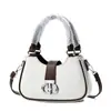 Bolso Popular Clásico de Bloques de Color con Cierre de Hebilla de Hombro Único Nuevo Estilo Pequeño y Elegante Práctico para el Uso Diario en el Trabajo Bolso para Mujer