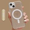 Para iPhone16PROMAX transparente magnético Apple 12 13 14 15 brillo carga inalámbrica funda para teléfono