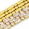 Ventas Directas de Fábrica Cadena de Circón Redonda + Rectangular Cadena de Garra de Tres Agujeros DIY Cadena de Tenis Componentes de Cadena de Diamante