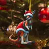 Nuevo Acrílico Plano Transfronterizo Mundo Animal Colgante Fiesta de Navidad Adorno para Árbol de Navidad