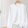 Camiseta de manga larga nueva para hombre de primavera y otoño 2026, simple y casual, top básico versátil