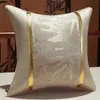Nueva Funda de Cojín Bordada Pesada China Floración de Peonías Riqueza y Prosperidad Satén Cojín Sala de Estar Sofá Sala de Té Sala de Muestras Cojín Decorativo