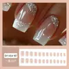 Estrella Brillante Borde Blanco Brillante Piezas para Manicura Francesa Polvo de Brillo Piezas de Uñas Postizas Gama Alta Venta al por Mayor Transfronteriza Venta Caliente Uñas Portátiles