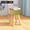 Venta al por mayor Amazon Taburete de dormitorio Tocador Taburete de bar Sala de estar Comedor Taburete para mesa Hogar Taburete redondo pequeño Taburete de tela para cambiar zapatos