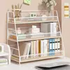Estantería de escritorio para almacenamiento de oficina y dormitorio estudiantil, organizador de hierro para libros y cosméticos