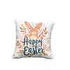 Funda de Almohada Personalizada de Conejo de Pascua Impresa por Ambos Lados Sin Relleno Temu Transfronteriza Venta al por Mayor Jit Dropshipping