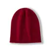 Gorro Unissex Macio de Caxemira Sem Costura Estilo Outono/Inverno Novo Borda Enrolada Espessado Quente Malha Casual Soltinho